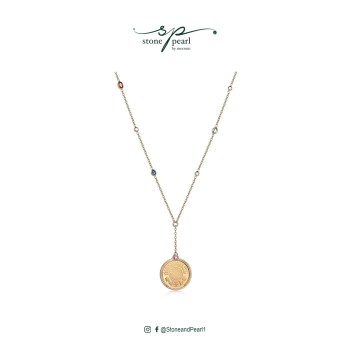 Saudi gold coin necklace (S)