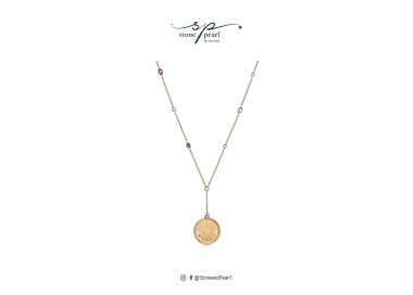 Saudi gold coin necklace (S)