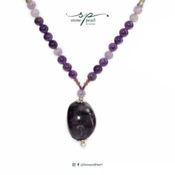 Stunning two-tone amethyst necklace