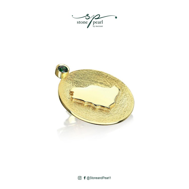 KSA Map Gold Plated Silver Brooch